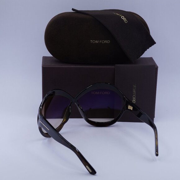 Tom Ford Carine-02 FT0902 52F Butterfly Sunglasses - Havana/Brown main image 5
